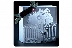 Secret Garden shadow box style Greetings card Product Image 2