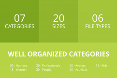 166 People Glyph Inverted Icons Product Image 3