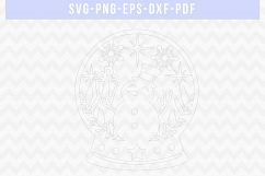 Winter SVG Cut File, Snowflake Papercut, Snowman Laser Cut Product Image 3