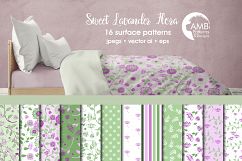 Shabby Chic floral backgrounds, Violet floral Papers, Purple floral pattern, Lilac scrapbook paper for all your crafts, commercial use, AMB-1409 Product Image 1