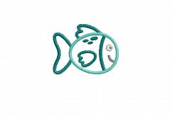 Gold Spotted Fish Applique Machine Embroidery Design Product Image 3