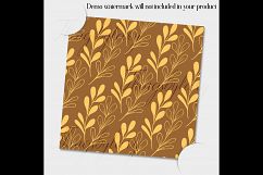 12 Seamless Fall Floral Digital Papers in Olive and Brown Product Image 4
