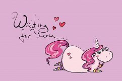 Merry Christmas Unicorn - clip-art Product Image 5
