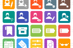 100 App &amp; Web Interface Filled Round Corner Icons Product Image 2