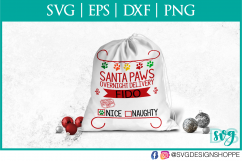 Santa Paws Santa Sack, Svg, Santa, Dog, Christmas Product Image 1