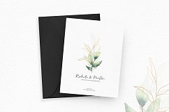 Gold leaf watercolor alphabet clipart Product Image 6