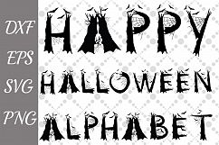 Halloween Alphabet Svg ,SCARY LETTERS SVG. Halloween Letters Product Image 1