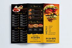 Trifold Food Menu Template Product Image 4