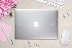 Macbook Cover Mock-up. PSD Product Image 5
