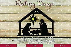 O Holy Night Nativity Christmas SVG DXF PNG Product Image 1