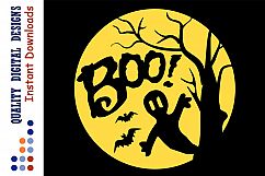 BOO svg Halloween sign svg Halloween decor Cut files Product Image 1