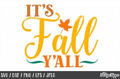 Fall, SVG, It's Fall Y'all, Fall Y'all, Autumn, October, PNG Product Image 1