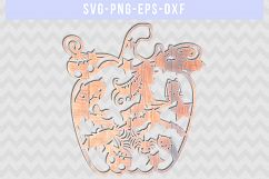 Halloween SVG Cut File, Witch Papercut Template, DXF PNG EPS Product Image 3