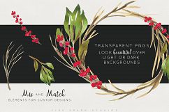 Winter Berry Watercolor Illustrations Product Image 2