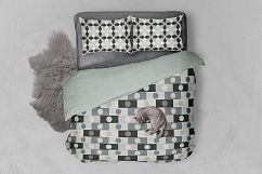 8 Seamless Retro Modern Patterns - Mint Green, Ivory &amp; Gray - Set 1 Product Image 4