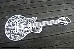 Guitar paper cut SVG / DXF / EPS files Product Image 3