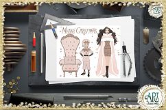 Christmas Snow Queen in Rose Gold Glitter and Pink 21 PNG Product Image 17