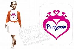 Princess Crown Machine Embroidery Design 4 Sizes Product Image 1