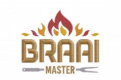 Braai BBQ Master Flamed Embroidery Download Design Product Image 7