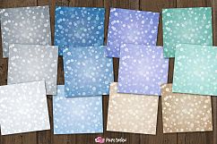 Winter Bokeh digital paper Product Image 2