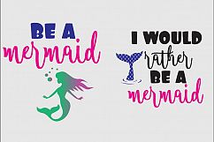 Mermaid svg bundle, quotes, monogram,silhouettes bundle Product Image 5