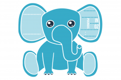 Birth stats svg, birth stats template, elephant svg file Product Image 2