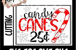 Candy Canes 25 Cents -Christmas Sign SVG Design Product Image 2