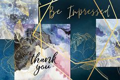 Gold and Blue Watercolor and Vector set SVG PNG EPS JPG Product Image 8