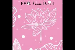 100 Seamless White Lotus Flower Digital Papers Product Image 2