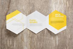 Hexagon Trifold Brochure Mockups Product Image 4