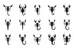 Scorpio icons set, simple style Product Image 1