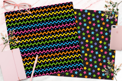 Rainbow Black Seamless Digital Patterns Product Image 4