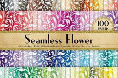 100 Seamless Ornament Floral Digital Papers 12 x 12 inch Product Image 1