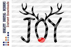 Joy quote svg files sayings Christmas Joy Sign Cute Deer Product Image 2