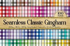 100 Seamless Classic Gingham Printable Pattern Digital Paper Product Image 1