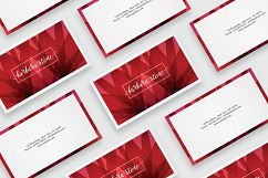 Business card template with abstract red background Product Image 2