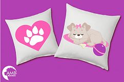 Girly dog clipart, graphics, illustrations AMB-1924 Product Image 4