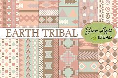 Earth Tribal Digital Papers, Aztec Backgrounds Product Image 1