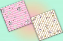 Unicorn Digital Papers, Unicorn, Unicorn Scrapbook Papers Product Image 3