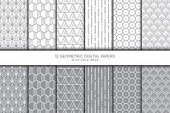 Geometric Digital Paper, Seamless pattern, Scrapbook paper Product Image 1