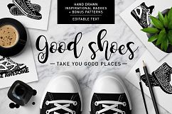 Good Shoes. 8 Inspirational Badges Product Image 1