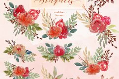 Juliet Floral Watercolor Clip Art Set Product Image 3