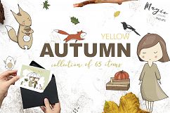 Yellow Autumn Graphics Set Product Image 1