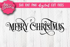 Merry Christmas - SVG DXF PNG Digital Cut File Product Image 1