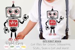 Boy Robot SVG / EPS / DXF / PNG Files Product Image 1