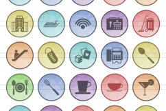 166 Restaurant &amp; Food Filled Low Poly Icons Product Image 2