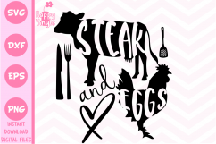 Steak and Eggs svg Product Image 1