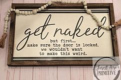 Get Naked Funny Bathroom Sign Product Image 4