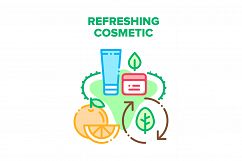 Refreshing Cosmetic Cream Vector Concept Color Product Image 1