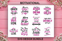 12 Motivational Quotes SVG Design Bundle Vol 1 Product Image 1